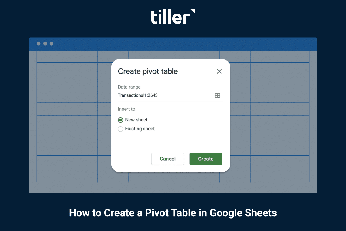 How to Create a Pivot Table in Google Sheets