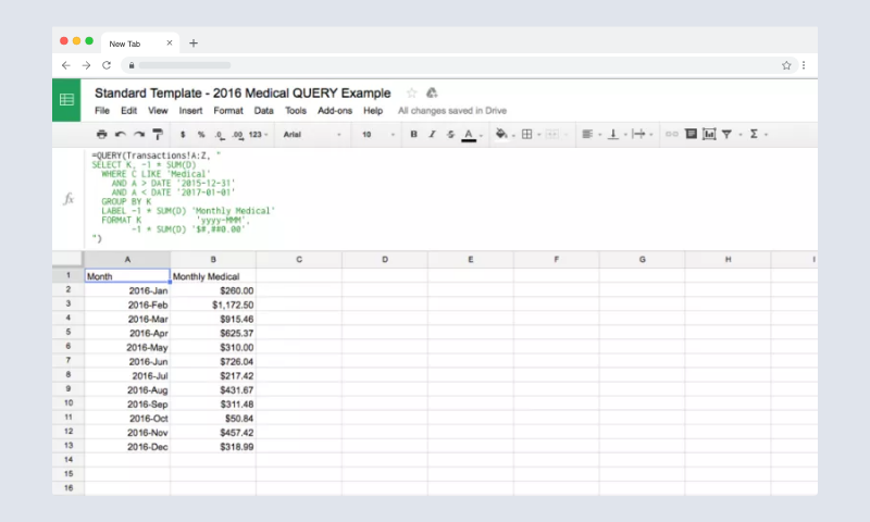 Using Google Sheets QUERY to Visualize Your Spending Google Sheets Header Using Google Sheets QUERY to Visualize Your Spending Google Sheets Header