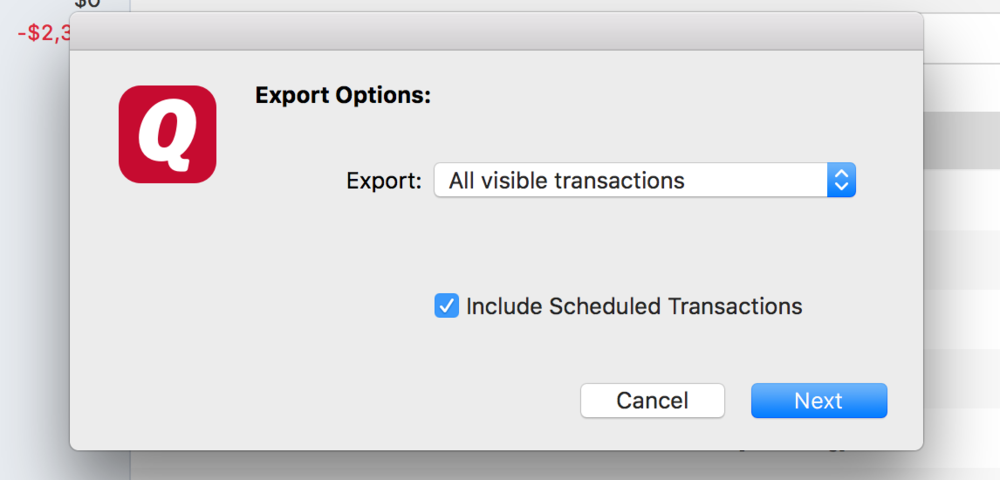 export visible quicken transactions Export Visible Quicken Transactions