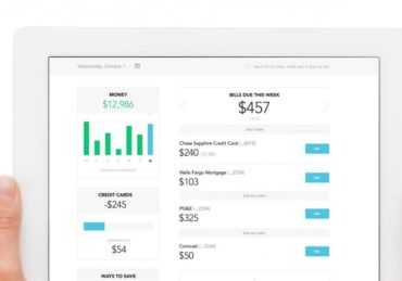 Ipad With Mint Organized Bill Pay