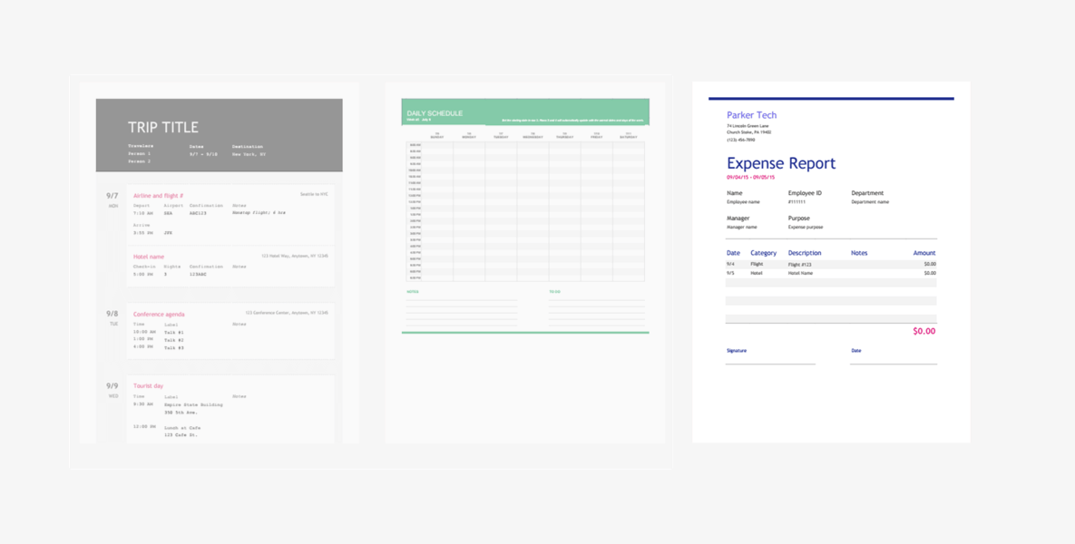 Expense Report Spreadsheet