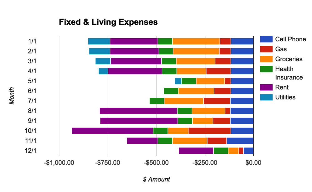 Fixed and Living Expenses Categroies
