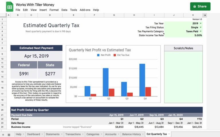 Quarterly Estimated Tax Spreadsheet scaled quarterly estimated tax spreadsheet