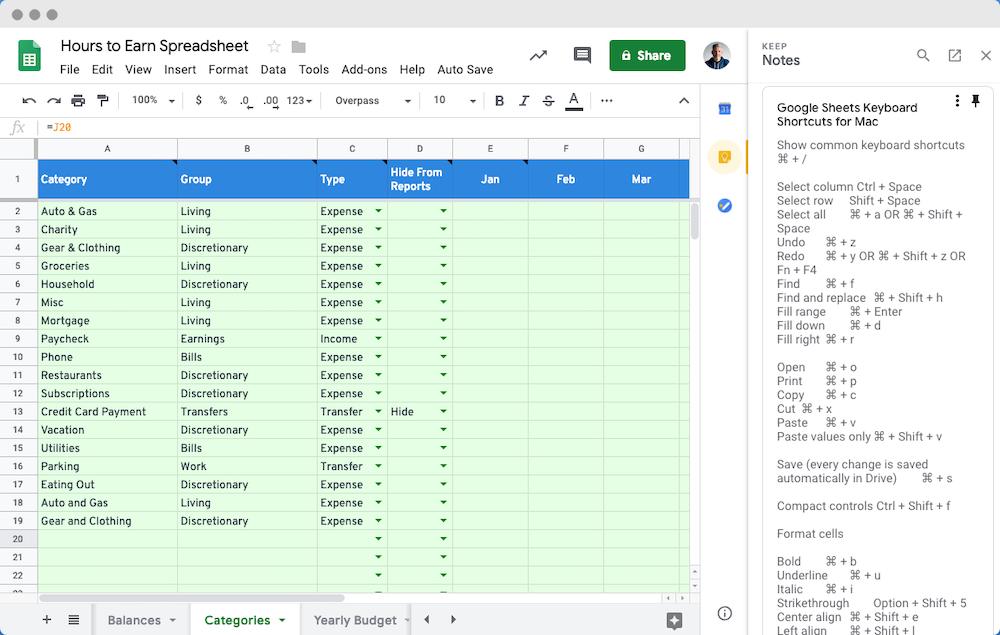 null 14 Google Spreadsheet with Receipt