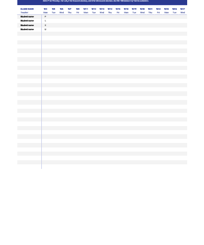 Attendance Google Sheets Template