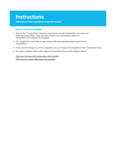 Financial Statements Google Sheets Template
