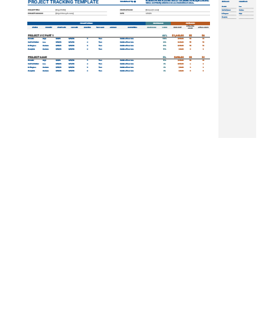 Project Tracking Google Sheets Template