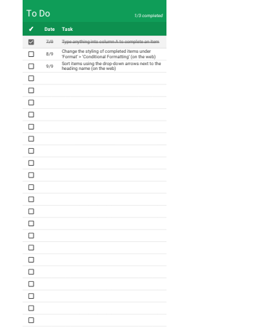 To Do List Timeline Google Sheets Template