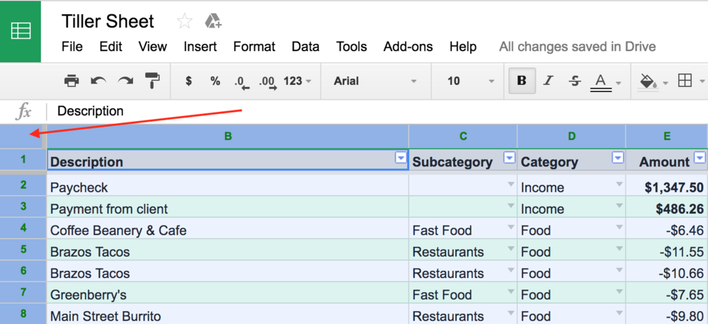 Track Spending With Subcategories in Your Financial Spreadsheet4 Track Spending With Subcategories in Your Financial Spreadsheet4