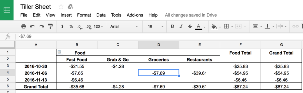 Track Spending With Subcategories in Your Financial Spreadsheet9 Track Spending With Subcategories in Your Financial Spreadsheet9