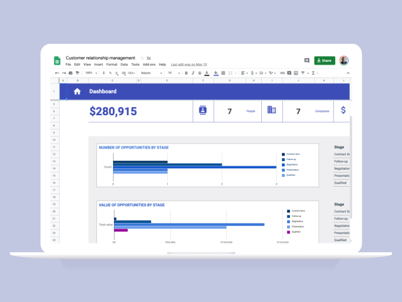 CRM Google Sheet Template CRM-Google-Sheet-Template