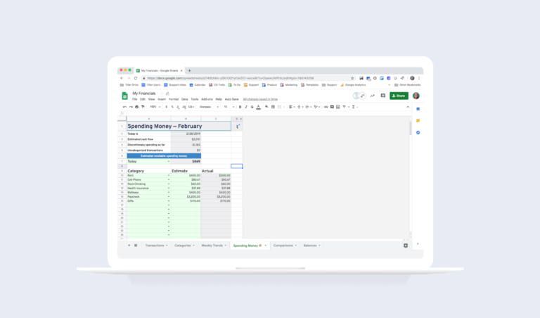 Spending Money Spreadsheet Spending Money Spreadsheet