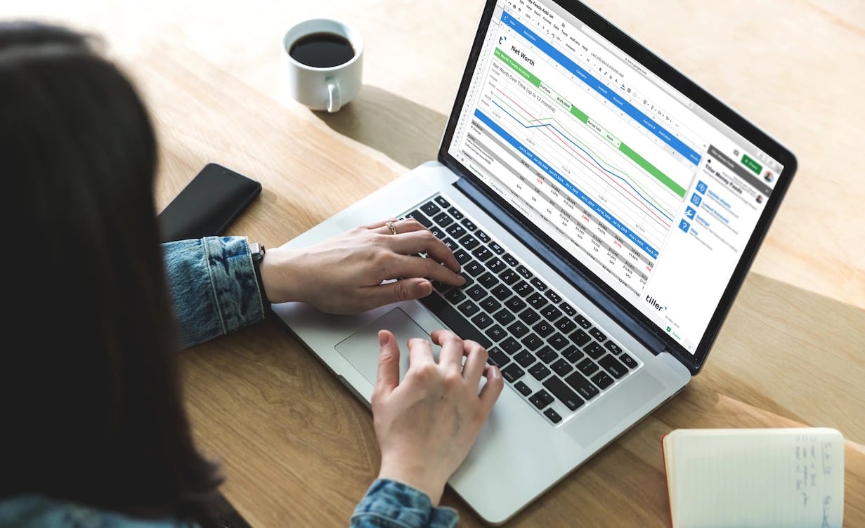 Net Worth Feeds Add on Header Tiller Labs Add-on with Net Worth Sheet Installed