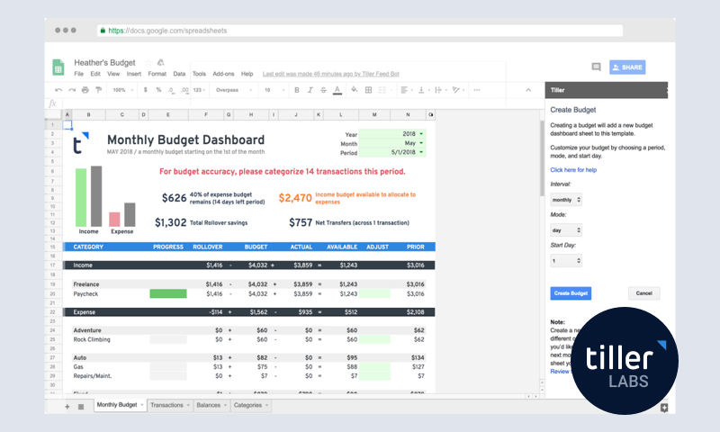 Tiller Budget Tiller Labs Thumbnail Tiller Budget Tiller Labs Thumbnail