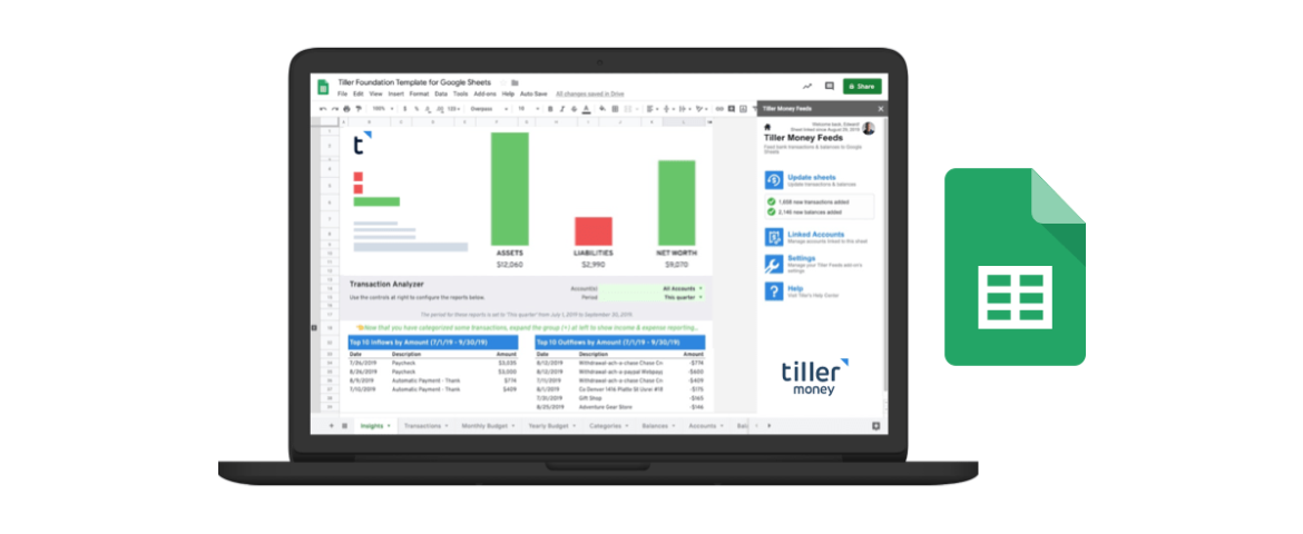 Tiller Money Feeds for Google Sheets Tiller Money Feeds for Google Sheets