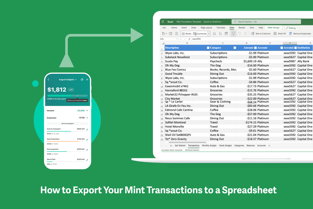 How to Export Your Mint Transactions To a Spreadsheet