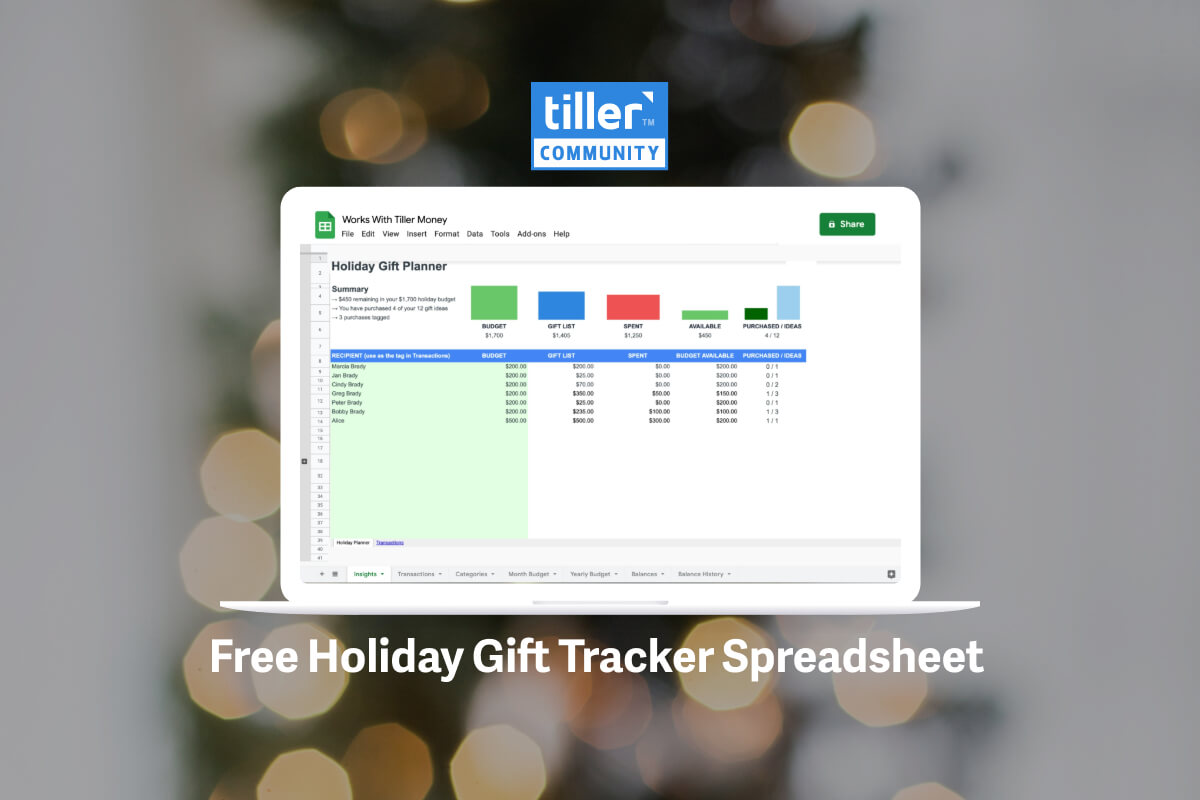 Holiday Gift Tracker Spreadsheet holiday gift tracker spreadsheet