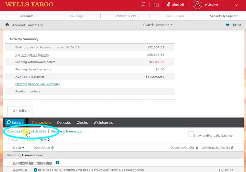 How to export Wells Fargo statements into Excel 2 how to export wells fargo statements into excel 2