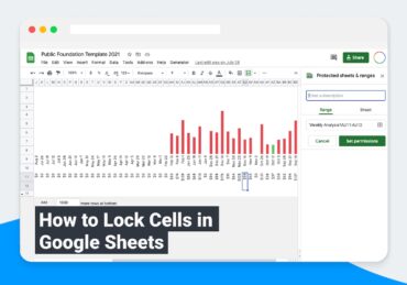 how to lock cells in google sheets