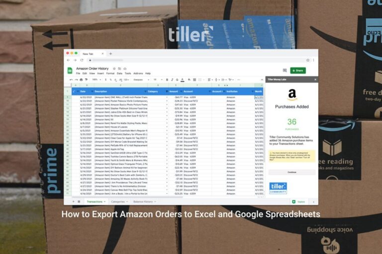 How to Export Amazon Orders to Excel and Google Spreadsheets