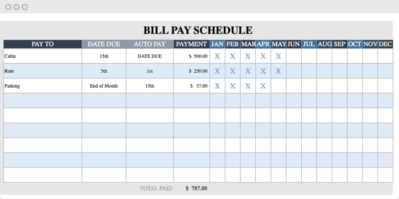 Bill Payment Schedule Template 1 d19f555f320e23345f173ad277ffe8ea 800 Bill Payment Schedule Template 1 d19f555f320e23345f173ad277ffe8ea 800