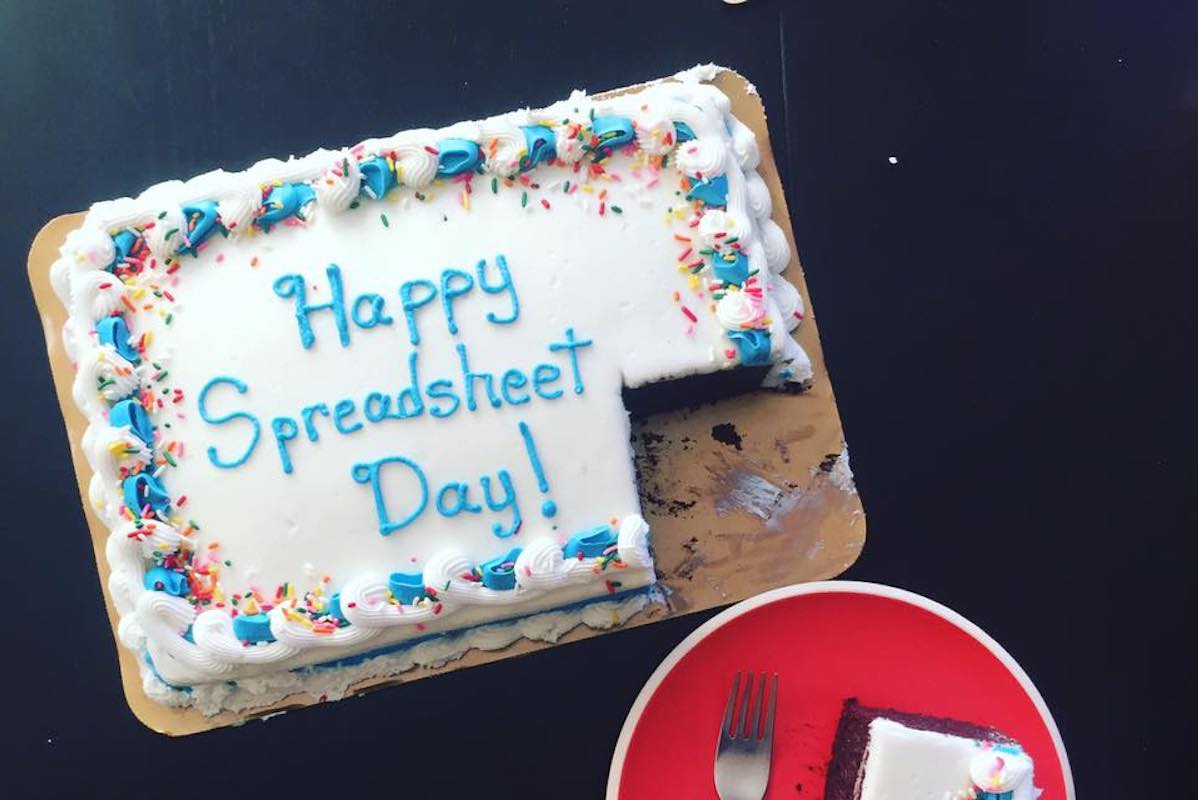 Sheet Cake on Spreadsheet Day