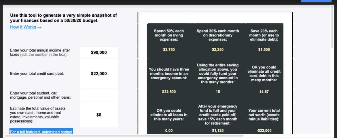 simple budget calculator