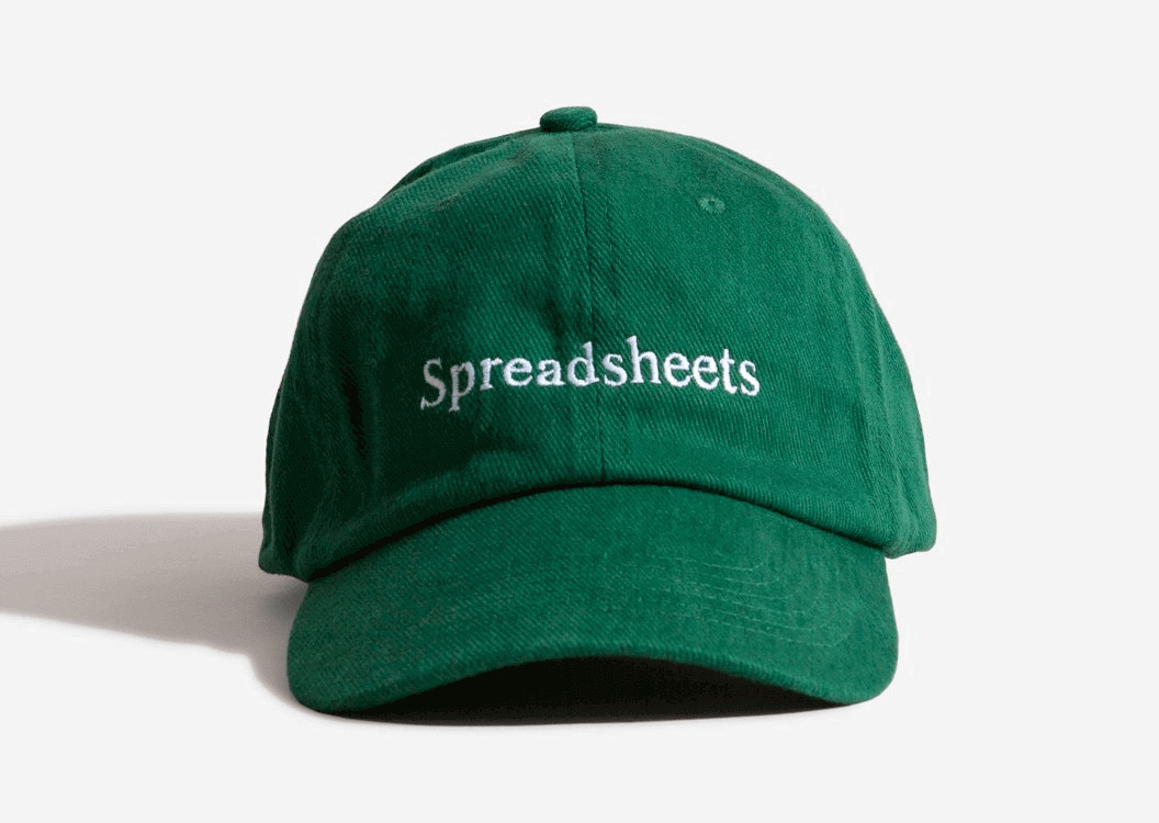 Spreadsheet Hat spreadsheet hat