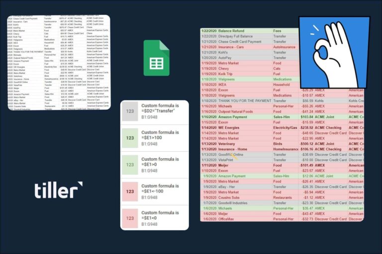 conditional formating tiller