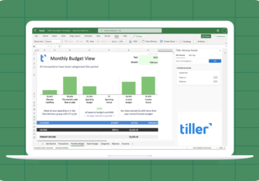 tiller monthly budget excel