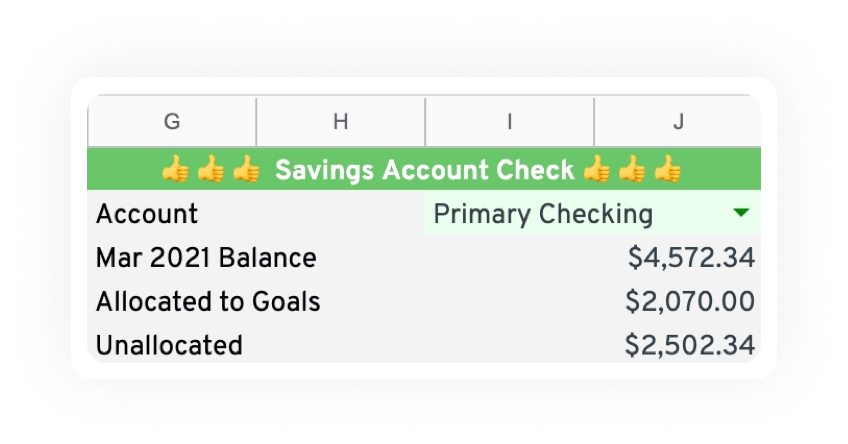 Savings Goals savings goals