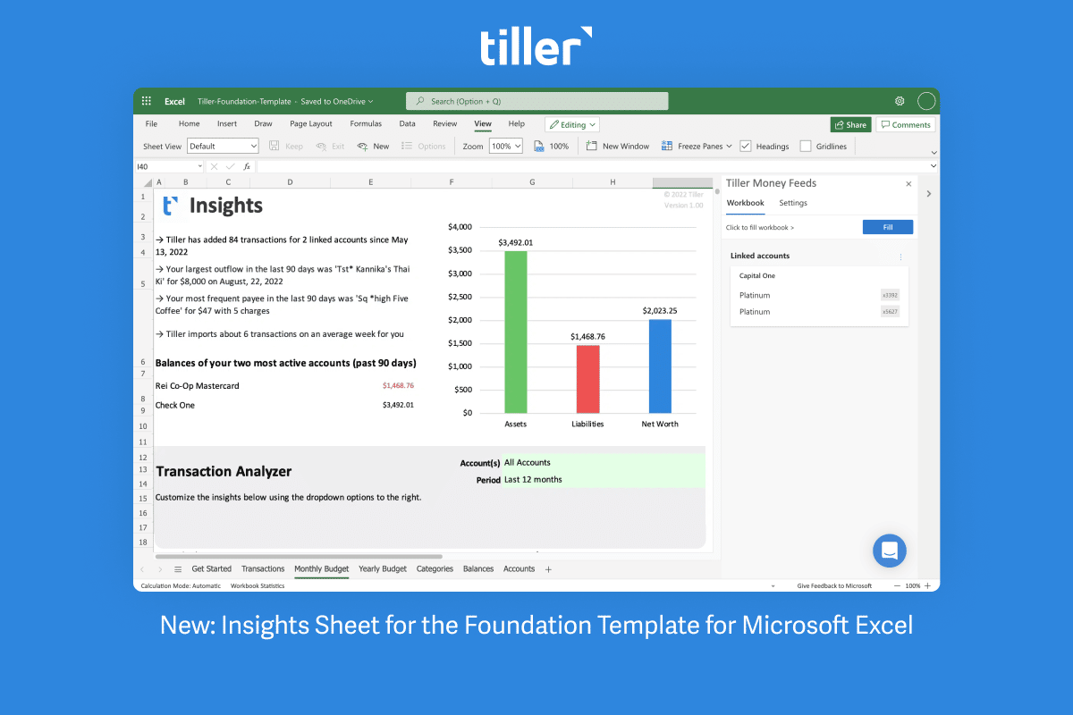 insights sheet microsoft excel
