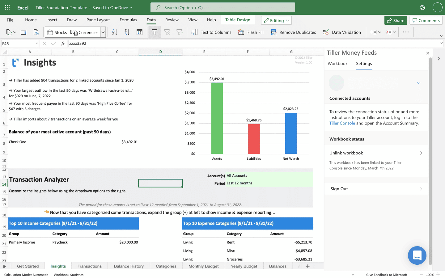 insights sheet