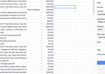 manually add transactions google sheets foundation