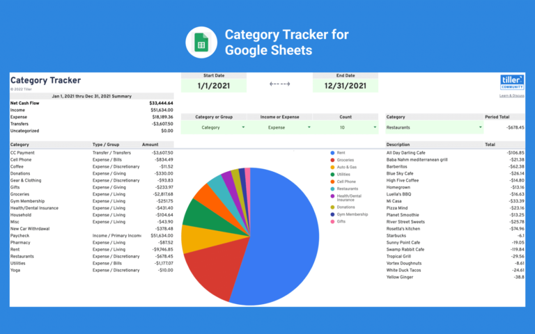 Category Tracker for Google Sheets