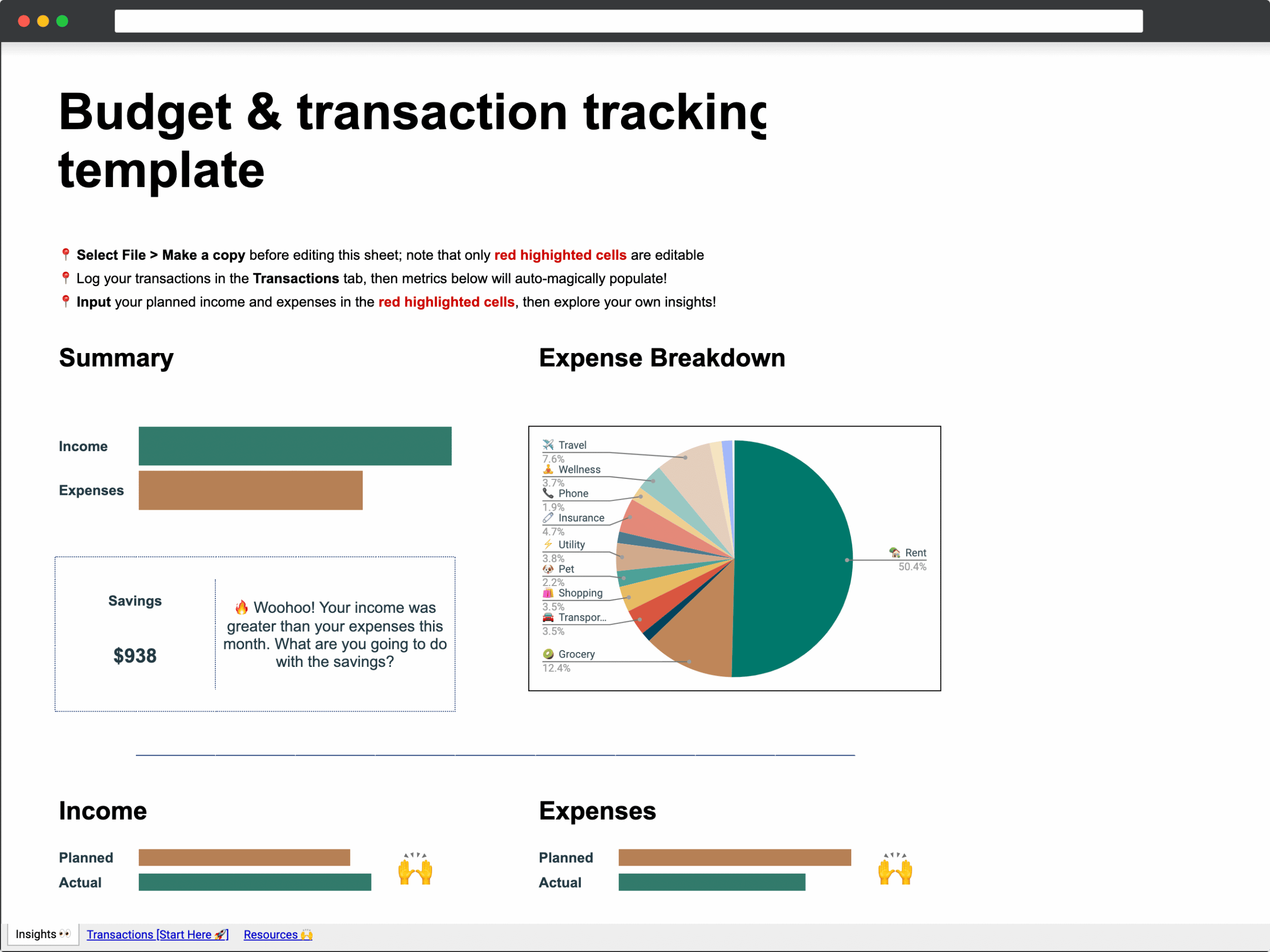 Budget transaction tracking Budget and transaction tracking spreadsheet