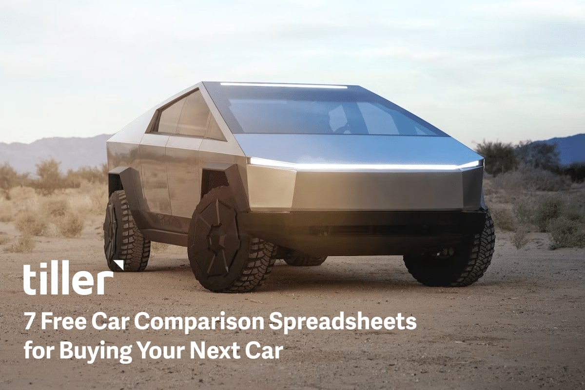 Best Free Car Comparison Spreadsheets