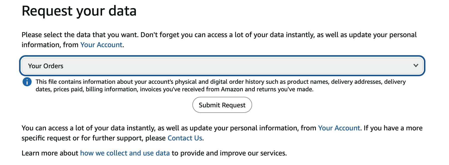 image1 Request your Amazon data