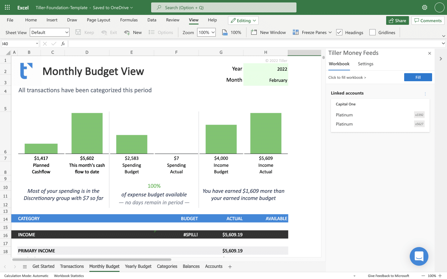 Excel Monthly Budget Excel Monthly Budget