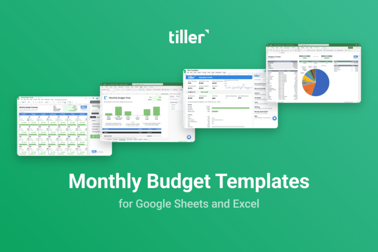 Monthly Budget Templates