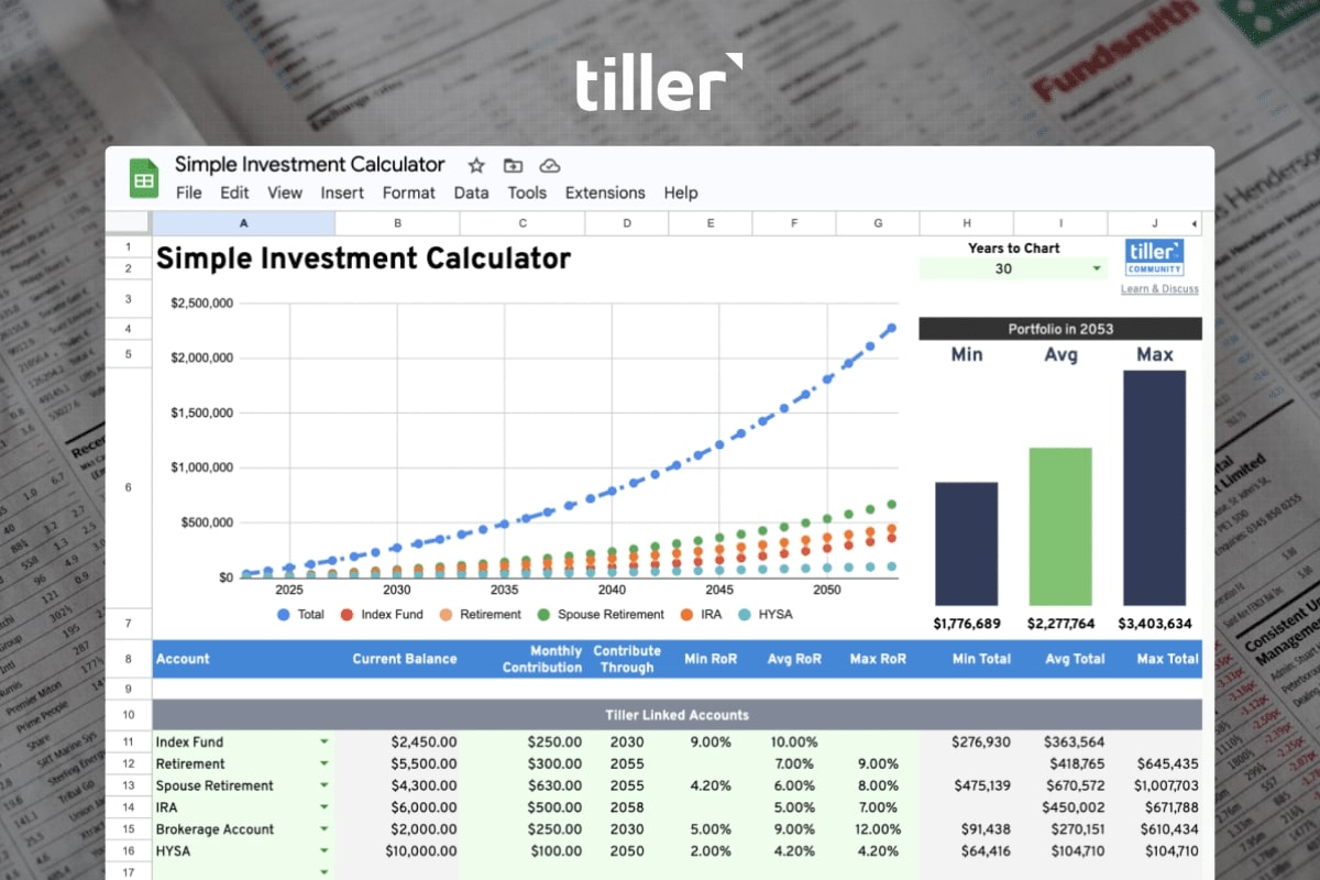 Investment Spreadsheets