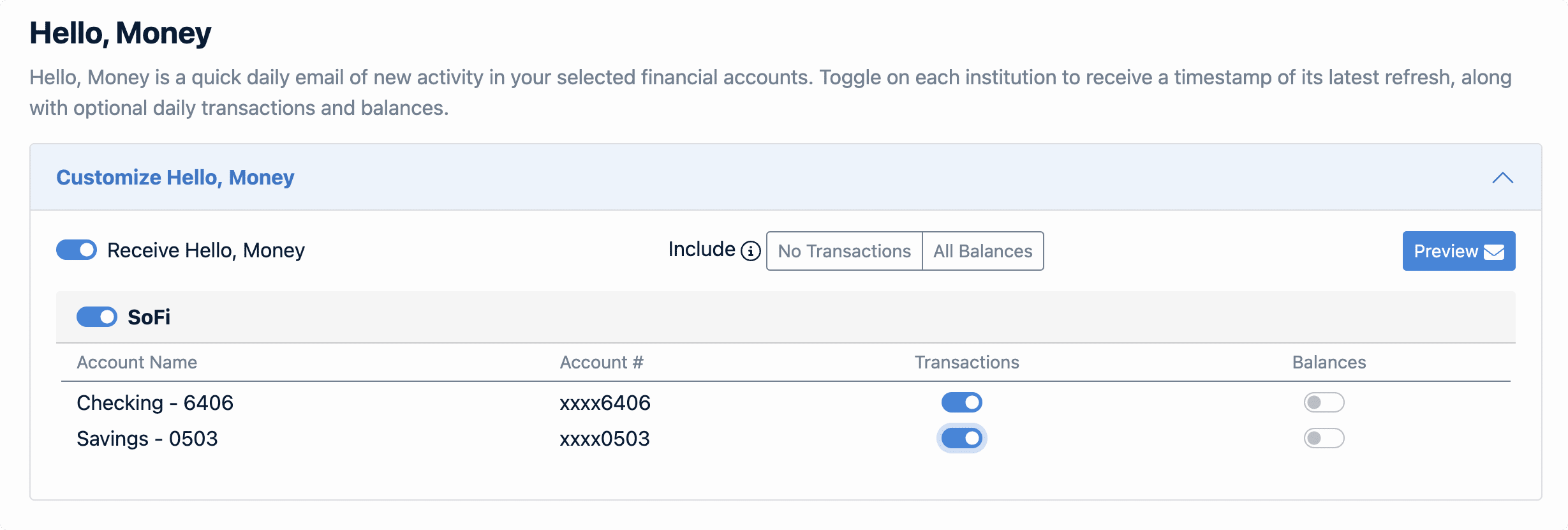 Hello Money Email Hello Money Email