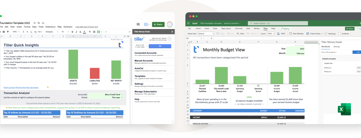image5 The Tiller Foundation Template in Google Sheets and Microsoft Excel
